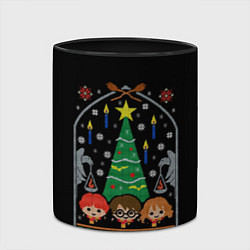Кружка 3D Гарри Поттер - Новый год, цвет: 3D-белый + черный — фото 2