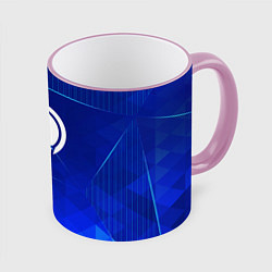 Кружка 3D League of Legends blue poly, цвет: 3D-розовый кант
