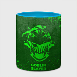 Кружка 3D Goblin Slayer - green gradient, цвет: 3D-белый + небесно-голубой — фото 2