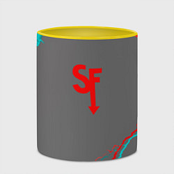 Кружка 3D Sally Face storm color, цвет: 3D-белый + желтый — фото 2