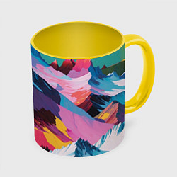 Кружка цветная Горы краски