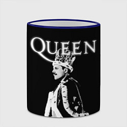 Кружка 3D Queen Freddie Mercury король, цвет: 3D-синий кант — фото 2