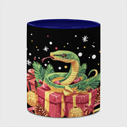 Кружка 3D Змея в подарок, цвет: 3D-белый + синий — фото 2