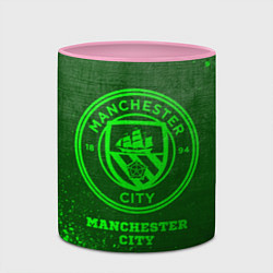 Кружка 3D Manchester City - green gradient, цвет: 3D-белый + розовый — фото 2