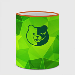 Кружка 3D Danganronpa green poly, цвет: 3D-оранжевый кант — фото 2