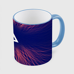Кружка 3D Thirty Seconds to Mars red energy, цвет: 3D-небесно-голубой кант
