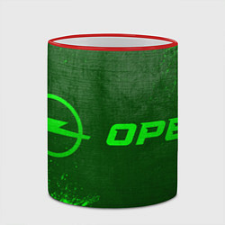 Кружка 3D Opel - green gradient по-горизонтали, цвет: 3D-красный кант — фото 2