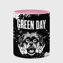 Кружка 3D Green Day рок пес, цвет: 3D-белый + розовый — фото 2