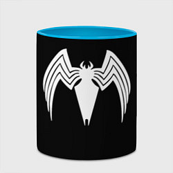 Кружка 3D Venom - spider logo, цвет: 3D-белый + небесно-голубой — фото 2