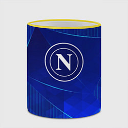 Кружка 3D Napoli blue poly, цвет: 3D-желтый кант — фото 2