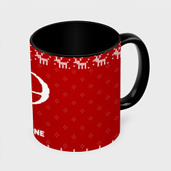 Кружка цветная Новогодний Ozzy Osbourne с оленями