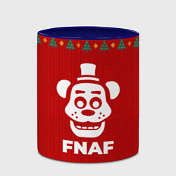 Кружка 3D FNAF new year, цвет: 3D-белый + синий — фото 2