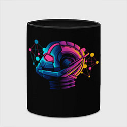Кружка 3D Неоновый человек муравей, цвет: 3D-белый + черный — фото 2