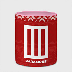 Кружка 3D Новогодний Paramore, цвет: 3D-белый + розовый — фото 2