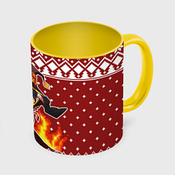 Кружка цветная Мегумин свитер новогодний