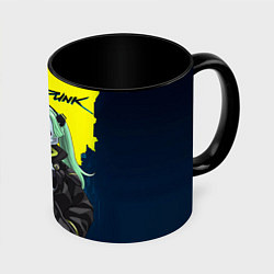 Кружка цветная Ребекка - cyberpunk