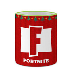 Кружка 3D Fortnite new year, цвет: 3D-светло-зеленый кант — фото 2