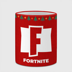 Кружка 3D Fortnite new year, цвет: 3D-красный кант — фото 2