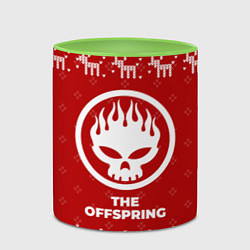 Кружка 3D Новогодний The Offspring с оленями, цвет: 3D-белый + светло-зеленый — фото 2