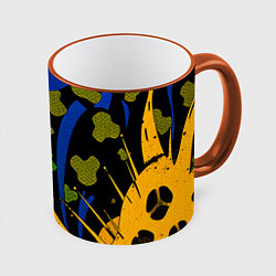 Кружка цветная Абстрактные пятна леопарда