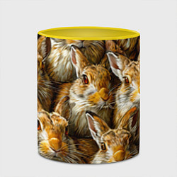 Кружка 3D Зайцы, цвет: 3D-белый + желтый — фото 2