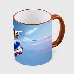 Кружка 3D Team Sonic racing - speed, цвет: 3D-оранжевый кант