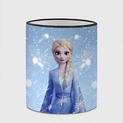 Кружка 3D Королева Эльза из Холодного сердца, цвет: 3D-черный кант — фото 2