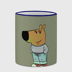 Кружка 3D Чиловый парень - мем, цвет: 3D-синий кант — фото 2