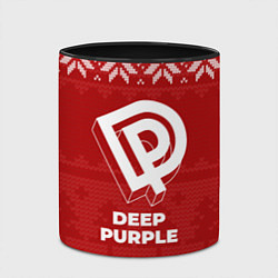 Кружка 3D Новогодний Deep Purple, цвет: 3D-белый + черный — фото 2