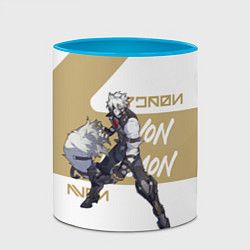 Кружка 3D Ликаон - ZZZ, цвет: 3D-белый + небесно-голубой — фото 2