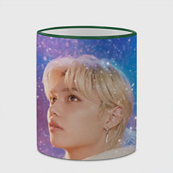 Кружка 3D Winter falls Felix Stray Kids, цвет: 3D-зеленый кант — фото 2