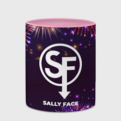 Кружка 3D Праздничный Sally Face, цвет: 3D-белый + розовый — фото 2