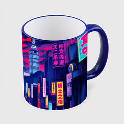 Кружка цветная Яркий японский мегаполис