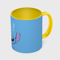 Кружка 3D Stitch says hi, цвет: 3D-белый + желтый