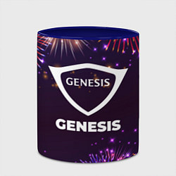Кружка 3D Праздничный Genesis, цвет: 3D-белый + синий — фото 2