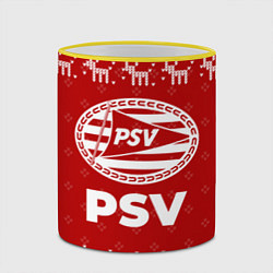 Кружка 3D Новогодний PSV с оленями, цвет: 3D-желтый кант — фото 2