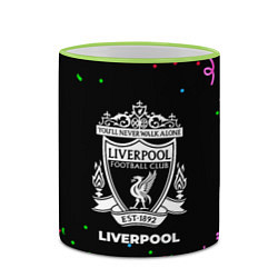 Кружка 3D Liverpool конфети, цвет: 3D-светло-зеленый кант — фото 2