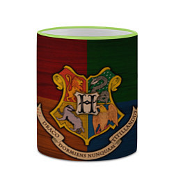 Кружка 3D Hogwarts emblem, цвет: 3D-светло-зеленый кант — фото 2