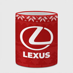 Кружка 3D Новогодний Lexus, цвет: 3D-красный кант — фото 2