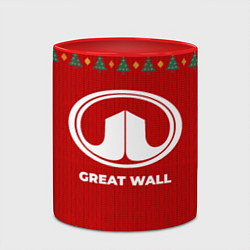 Кружка 3D Great Wall new year, цвет: 3D-белый + красный — фото 2