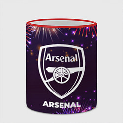 Кружка 3D Праздничный Arsenal, цвет: 3D-красный кант — фото 2