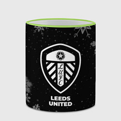 Кружка 3D Снежный Leeds United, цвет: 3D-светло-зеленый кант — фото 2