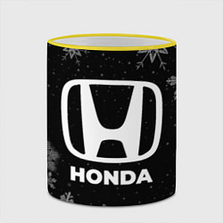 Кружка 3D Снежный Honda, цвет: 3D-желтый кант — фото 2