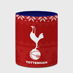 Кружка 3D Новогодний Tottenham, цвет: 3D-белый + синий — фото 2
