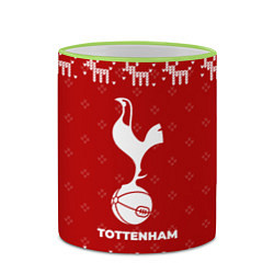 Кружка 3D Новогодний Tottenham с оленями, цвет: 3D-светло-зеленый кант — фото 2