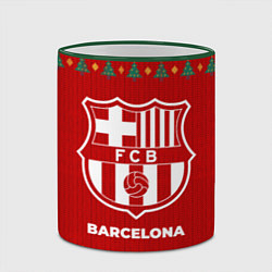 Кружка 3D Barcelona new year, цвет: 3D-зеленый кант — фото 2