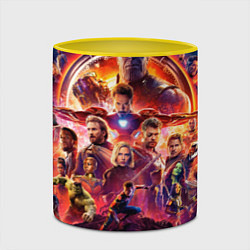 Кружка 3D Супергерои Avengers infinity war, цвет: 3D-белый + желтый — фото 2