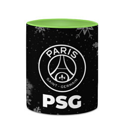 Кружка 3D Снежный PSG, цвет: 3D-белый + светло-зеленый — фото 2