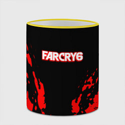 Кружка 3D Farcry6 краски красные, цвет: 3D-желтый кант — фото 2