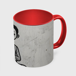 Кружка цветная Медитирующий человек